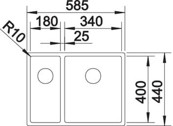 Мойка BLANCO CLARON 340/180-U