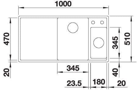 Мойка BLANCO AXIA III 6 S SILGRANIT