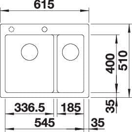 Мойка BLANCO PLEON 6 Split SILGRANIT