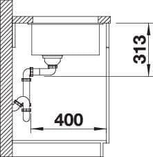Мойка BLANCO SUBLINE 320-U SILGRANIT