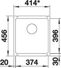 Мойка BLANCO SUBLINE 375-U SILGRANIT