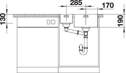 Мойка BLANCO ANDANO 340/180-U-R нержавеющая сталь