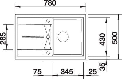 Мойка BLANCO METRA 45 S SILGRANIT