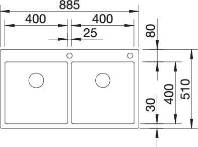 Мойка BLANCO CLARON 400/400-IF/А нержавеющая сталь зеркальная