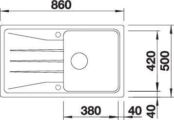 Мойка BLANCO SONA 5 S SILGRANIT