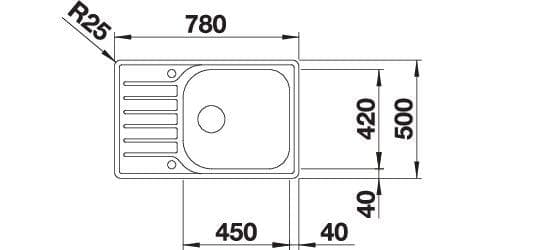 Мойка BLANCO LANTOS XL 6 S-IF Compact нержавеющая сталь