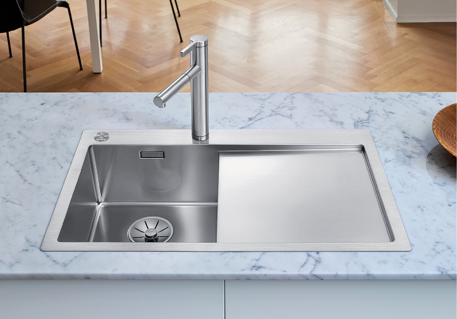 Мойка BLANCO CLARON 4 S-IF/А (чаша справа) нержавеющая сталь