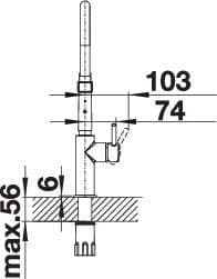 Смеситель BLANCO CATRIS-S Flexo PVD Steel