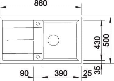 Мойка BLANCO METRA 5 S SILGRANIT