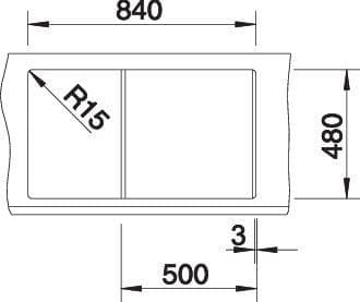 Мойка BLANCO METRA 5 S SILGRANIT (клапан-автомат)