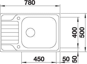 Мойка BLANCO DINAS XL 6 S Compact нержавеющая сталь (клапан-автомат)