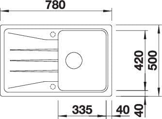 Мойка BLANCO SONA 45 S SILGRANIT