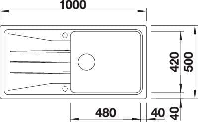 Мойка BLANCO SONA XL 6 S SILGRANIT