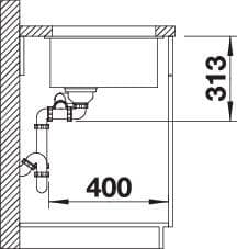 Мойка BLANCO SUBLINE 340/160-U SILGRANIT