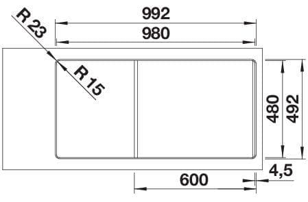 Мойка BLANCO ADIRA XL 6 S-F SILGRANIT