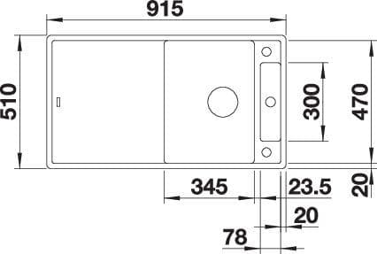 Мойка BLANCO AXIA III 5 S SILGRANIT