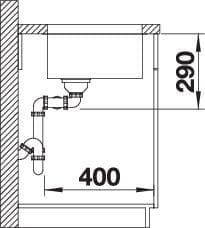 Мойка BLANCO ANDANO 400/400-U нержавеющая сталь