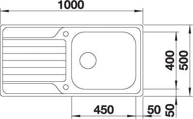 Мойка BLANCO DINAS XL 6 S нержавеющая сталь