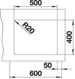Мойка BLANCO ETAGON 500-U SILGRANIT (for Coloured Components)