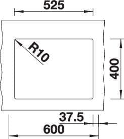 Мойка BLANCO SUBLINE 340/160-U SILGRANIT (for Coloured Components)