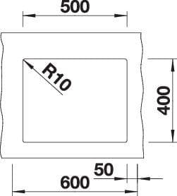 Мойка BLANCO SUBLINE 500-U SILGRANIT (for Coloured Components)