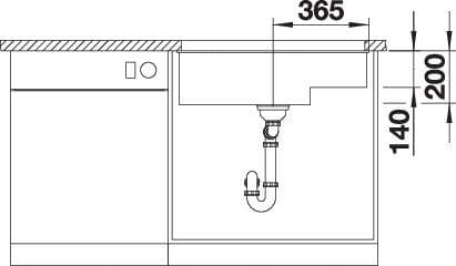 Мойка BLANCO SUBLINE 700-U Level SILGRANIT с корзинкой