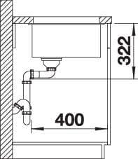 Мойка BLANCO SUBLINE 700-U Level SILGRANIT с корзинкой