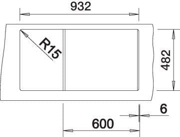 Мойка BLANCO TIPO XL 6 S нержавеющая сталь