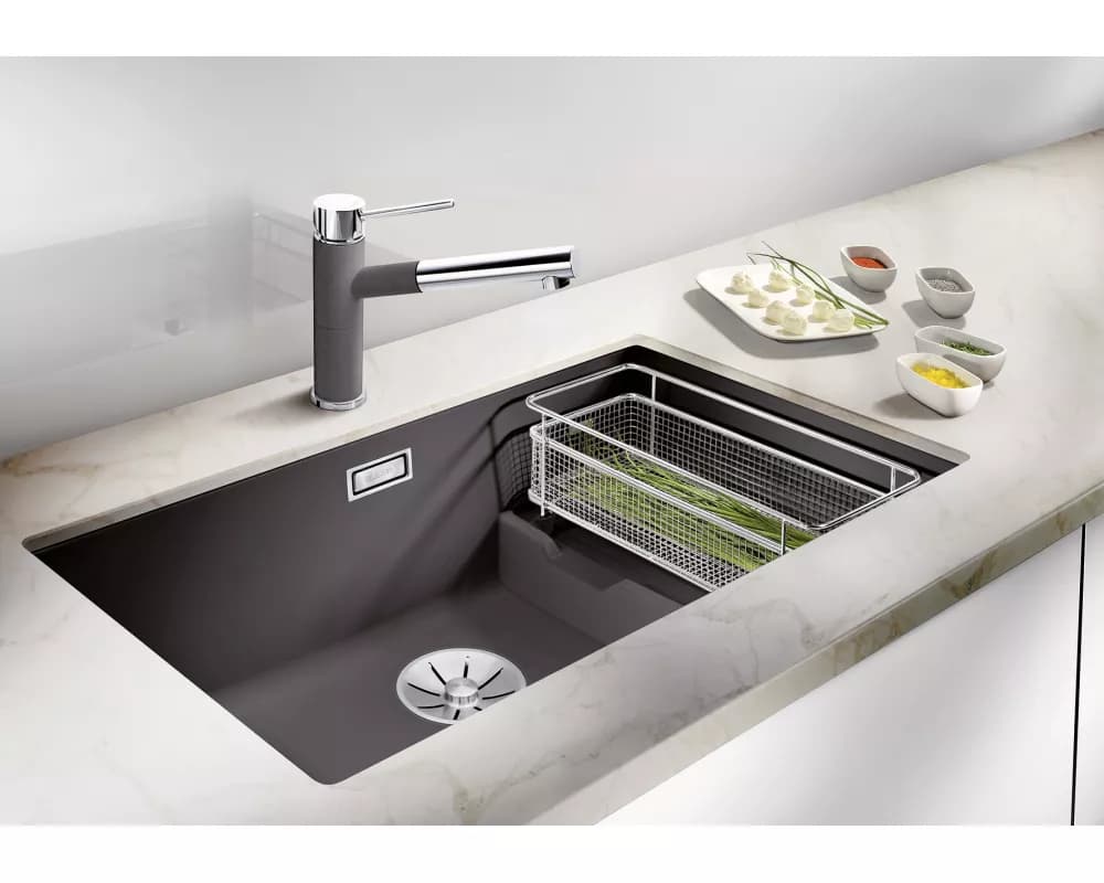 Мойка BLANCO SUBLINE 700-U Level SILGRANIT с корзинкой